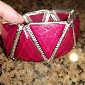 Red chunky bracelet